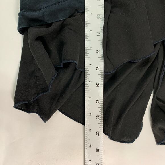 Free People S Ruffles Mixed Media Jacket Charcoal Steampunk Grunge - Picture 8 of 10